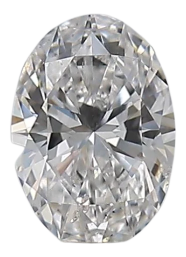 0.31 Carat D SI2 Oval Natural Diamond For Sale