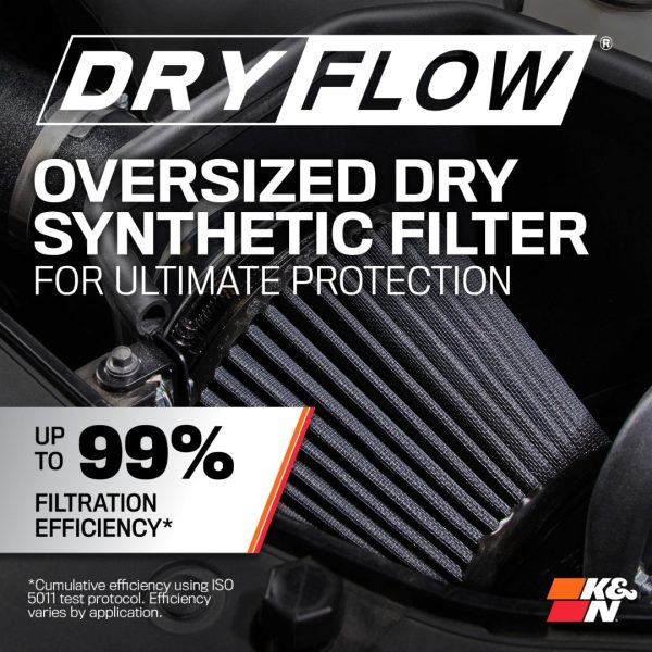 K&N Air Intake System Dodge Charger 5.7L V8 (2008-2023) [DRYFLOW Series] 30-1542 Sale