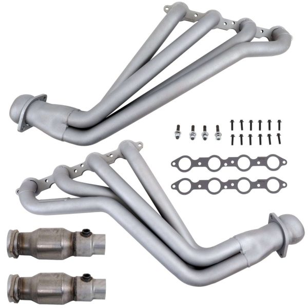 BBK Exhaust Chevy Camaro SS ZL1 6.2 (2010-2015) 1-3 4  Headers w  High Flow Cats - Titanium   Polished Silver Online Sale