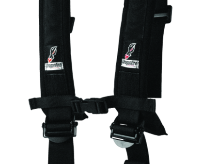 DragonFire Racing ATV Seat Belt Harness [2  or 3  Buckle 4 Point EZ-Adjust] Black or Red For Cheap