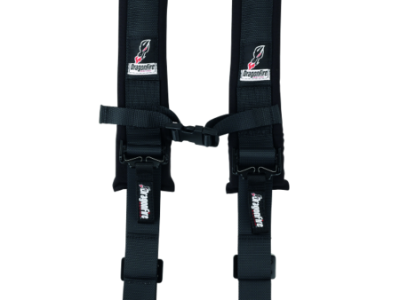 DragonFire Racing ATV Seat Belt Harness [2  or 3  Buckle H-Style] Black   Red   Grey   Blue   Orange Cheap