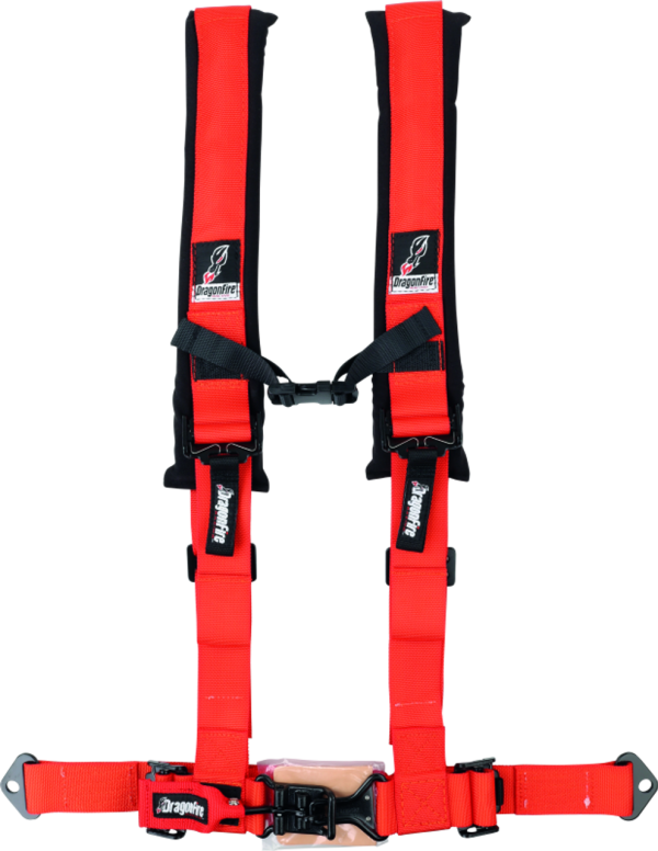 DragonFire Racing ATV Seat Belt Harness [2  or 3  Buckle H-Style] Black   Red   Grey   Blue   Orange Cheap