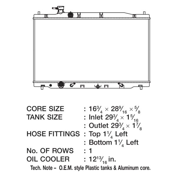 CSF Radiator Honda CRV 2.4L (2010-2011) OEM Replacement w  Aluminum Core 3482 For Cheap