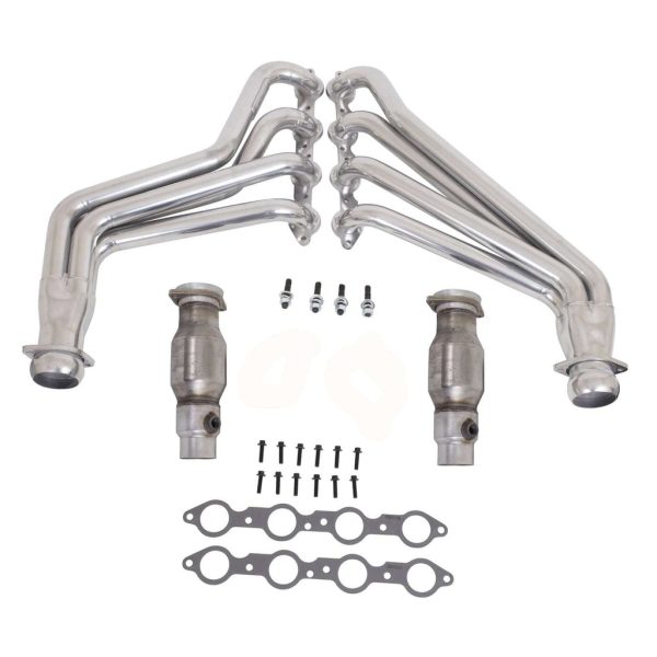 BBK Exhaust Chevy Camaro SS ZL1 6.2 (2010-2015) 1-3 4  Headers w  High Flow Cats - Titanium   Polished Silver Online Sale