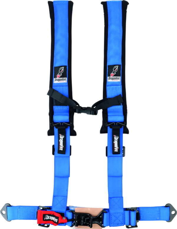 DragonFire Racing ATV Seat Belt Harness [2  or 3  Buckle H-Style] Black   Red   Grey   Blue   Orange Cheap